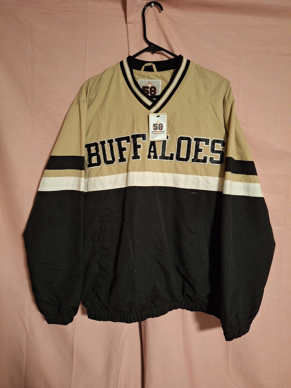 University of Colorado Buffaloes Vintage V-Neck 58 Sports Pullover Windbreaker